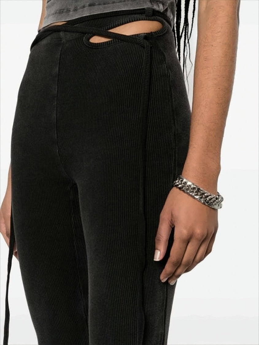 Slim Tapered Jogger Pants with Cut-Out Detail