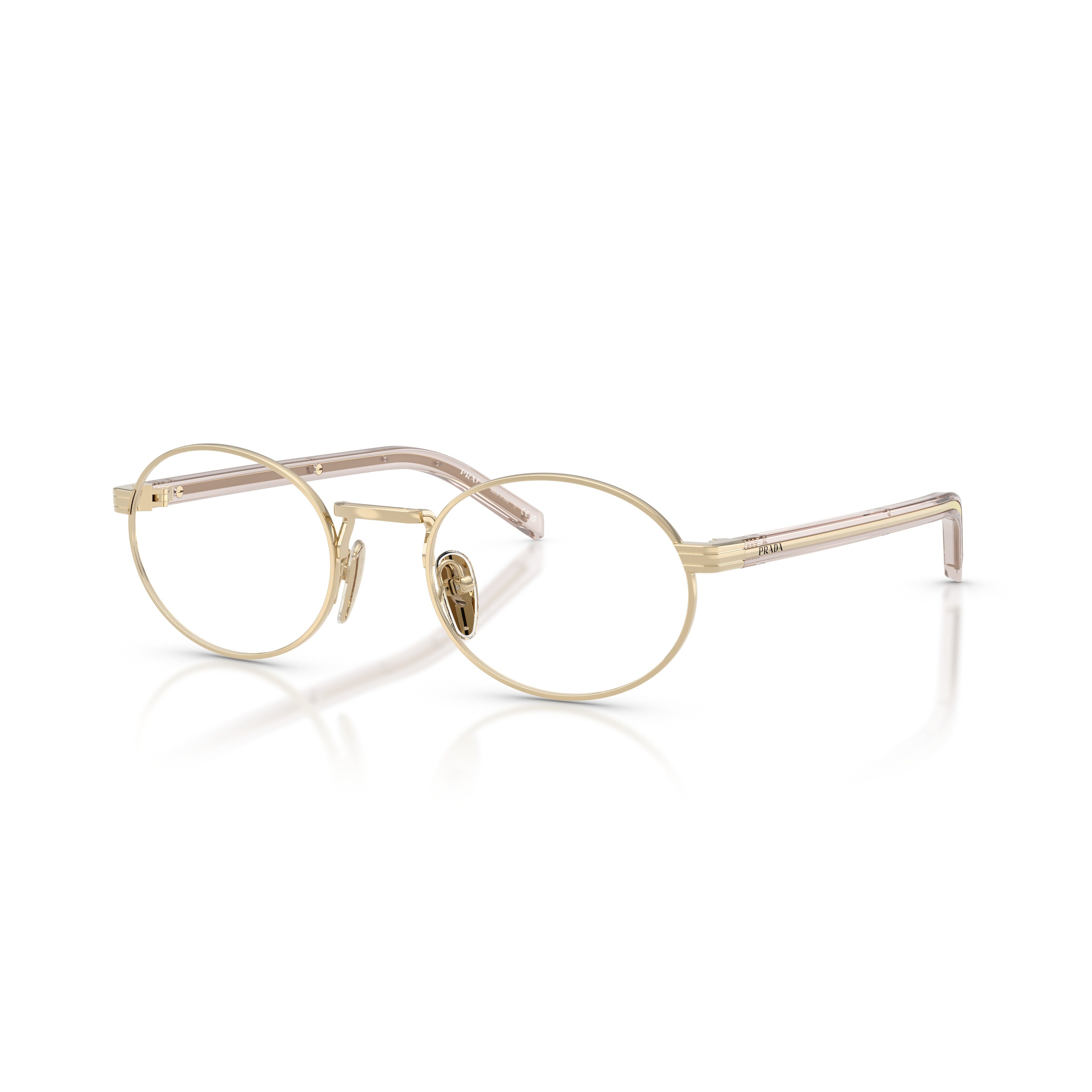 0pr B55v Oval Metal Frame Eyeglasses