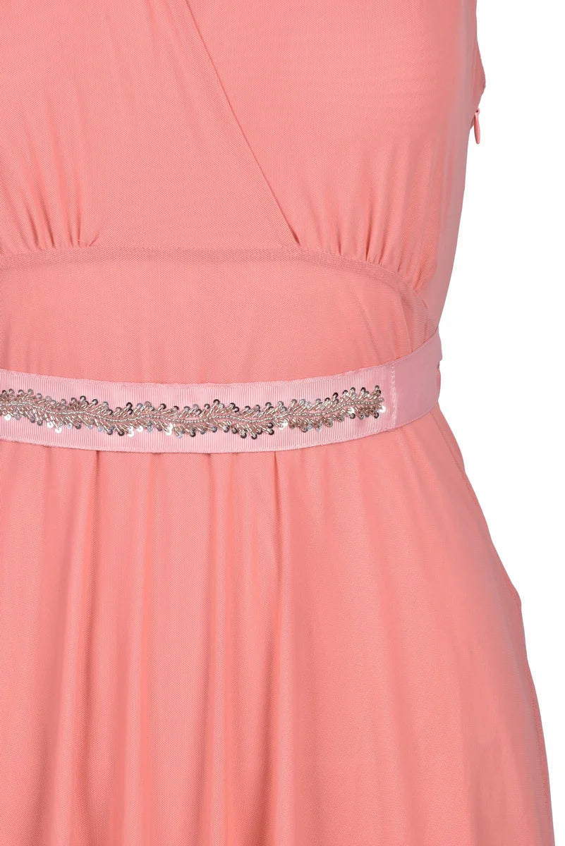 Long Dress Voile Polyamide/Elastane - Pink