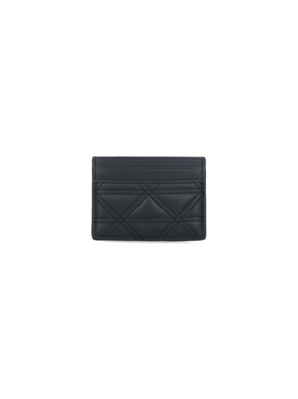 Quilted 'Orb' Card Holder – Black