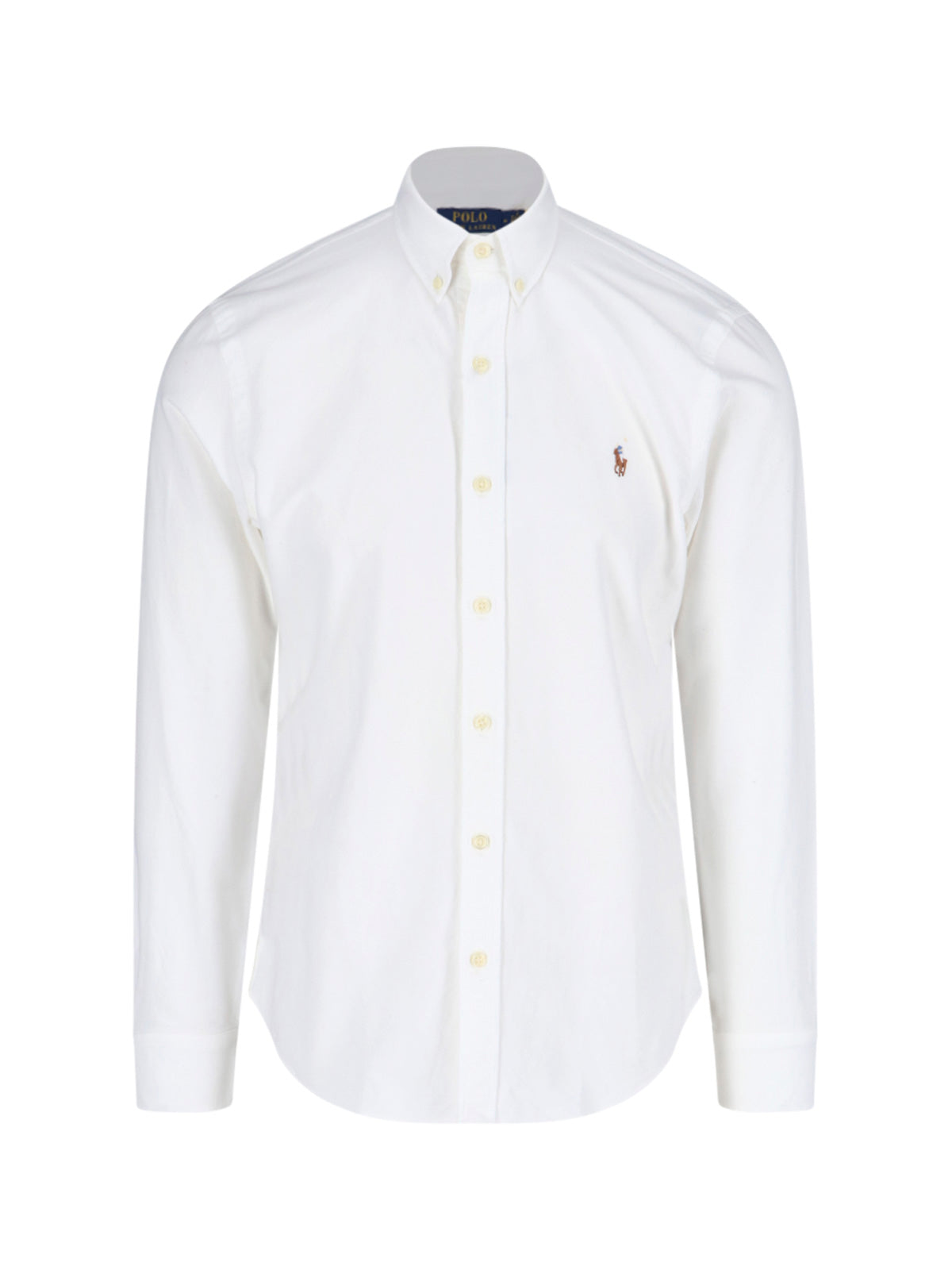 Crisp White Button-Down Shirt With Tailored Fit