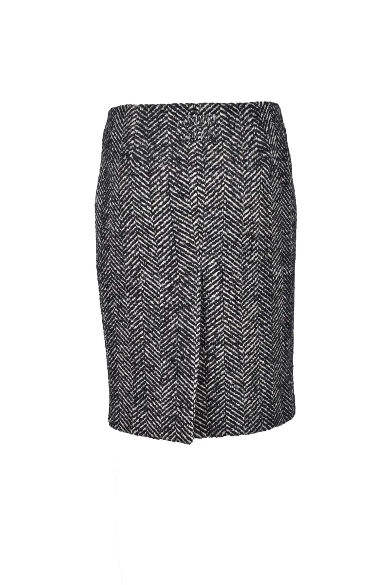 Wool Skirt - Black/White