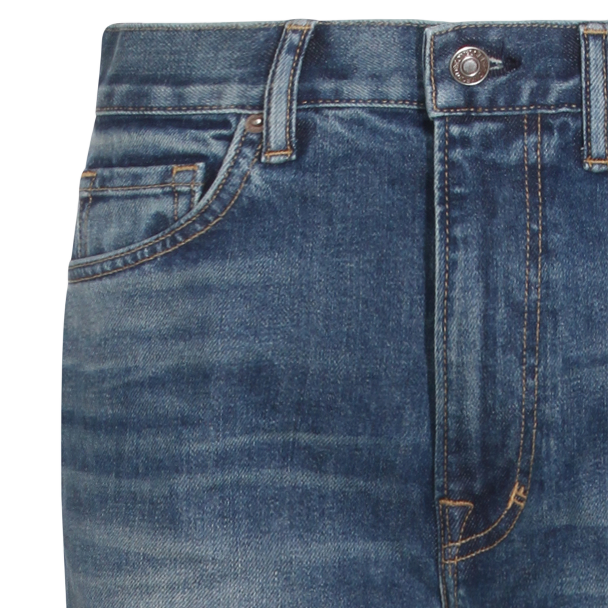 Mid-Rise Straight Cut Jeans