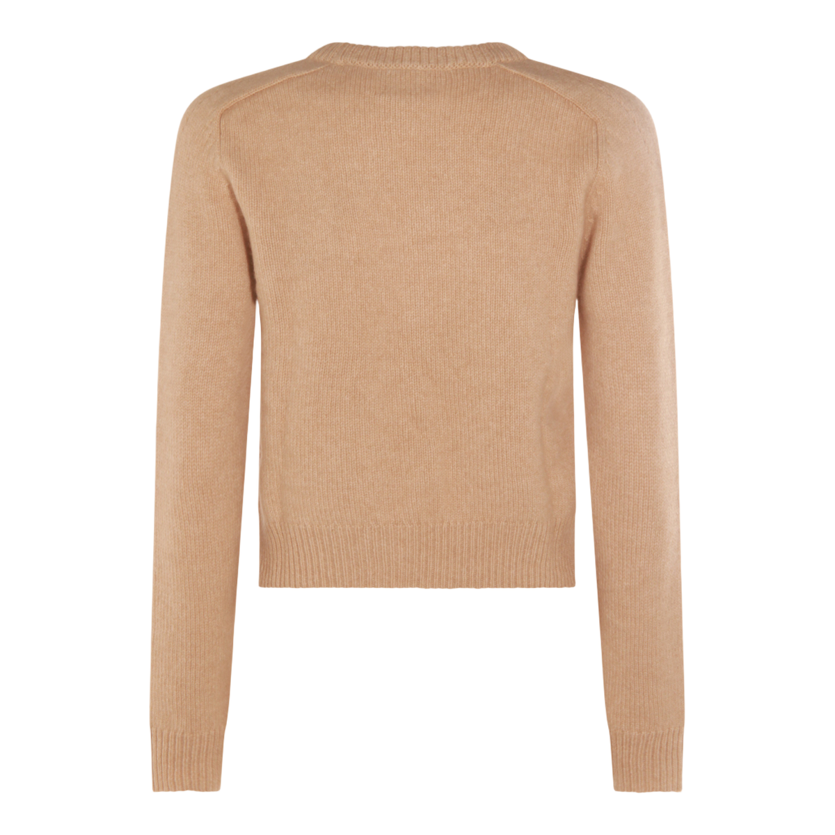Cropped Brown Sweater with Ribbed Detailing