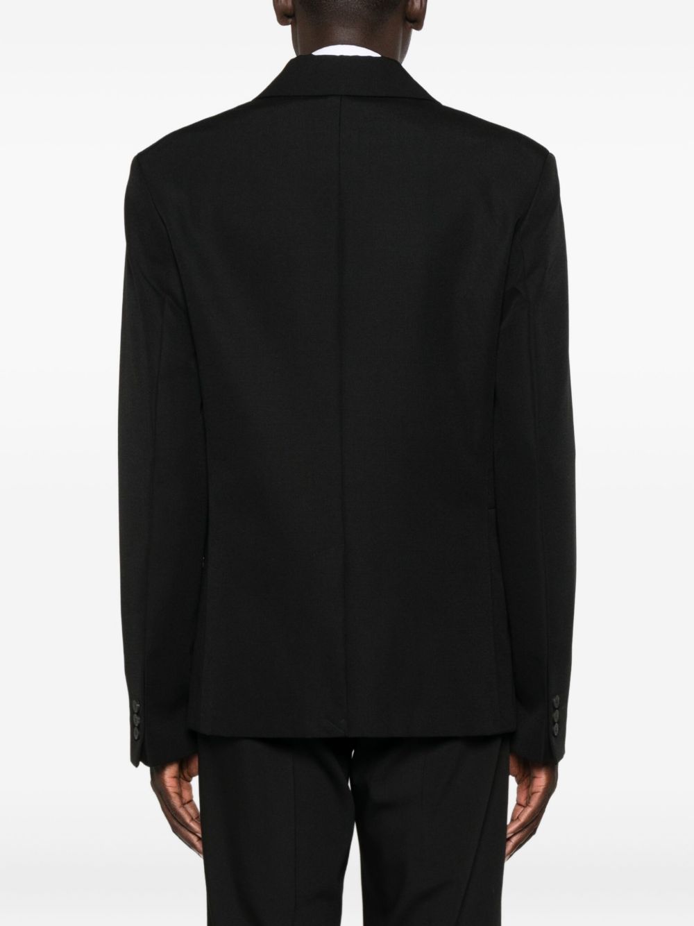 Collarless Black Jacket