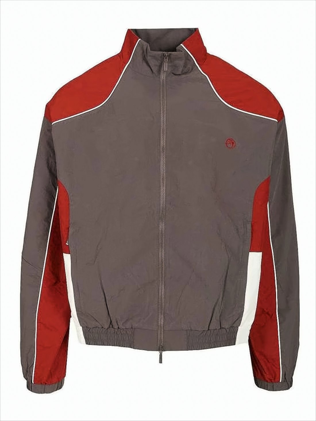Sporty Nylon Jacket with Color-Block Design