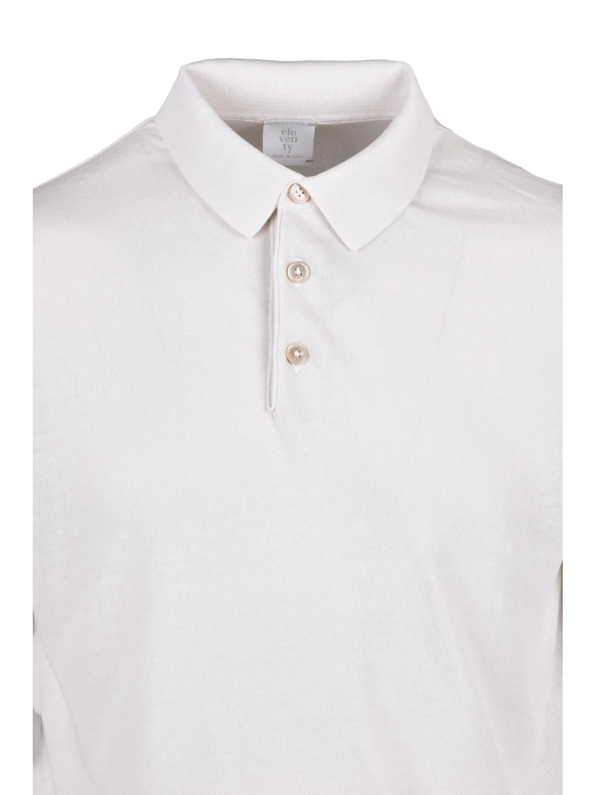 Beige Cotton Knit Polo Shirt
