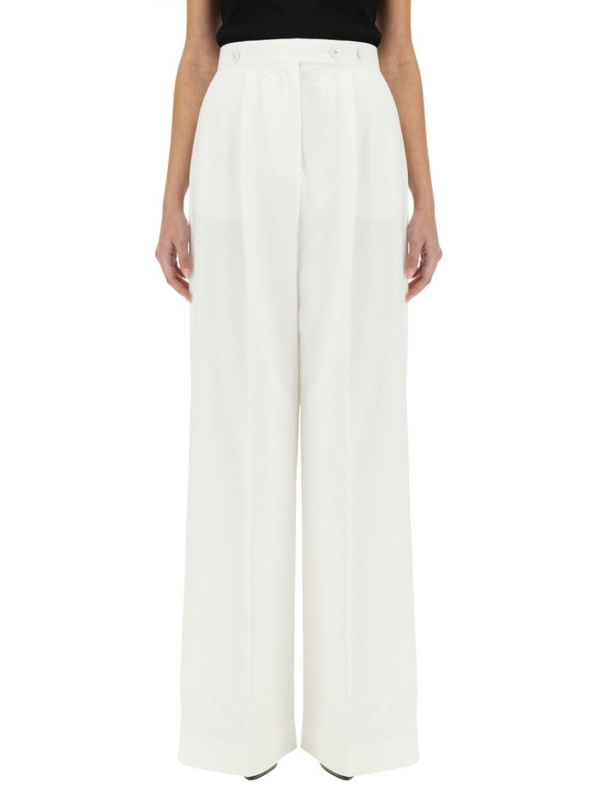 Cotton Pleated Pants