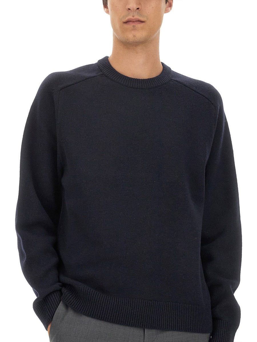Minimalist Black Wool Jersey Sweater