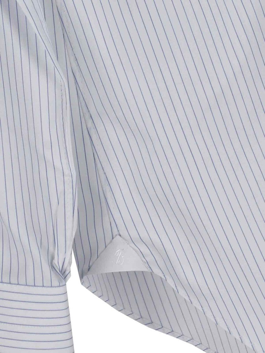 Striped Cotton Shirt – White And Blue
