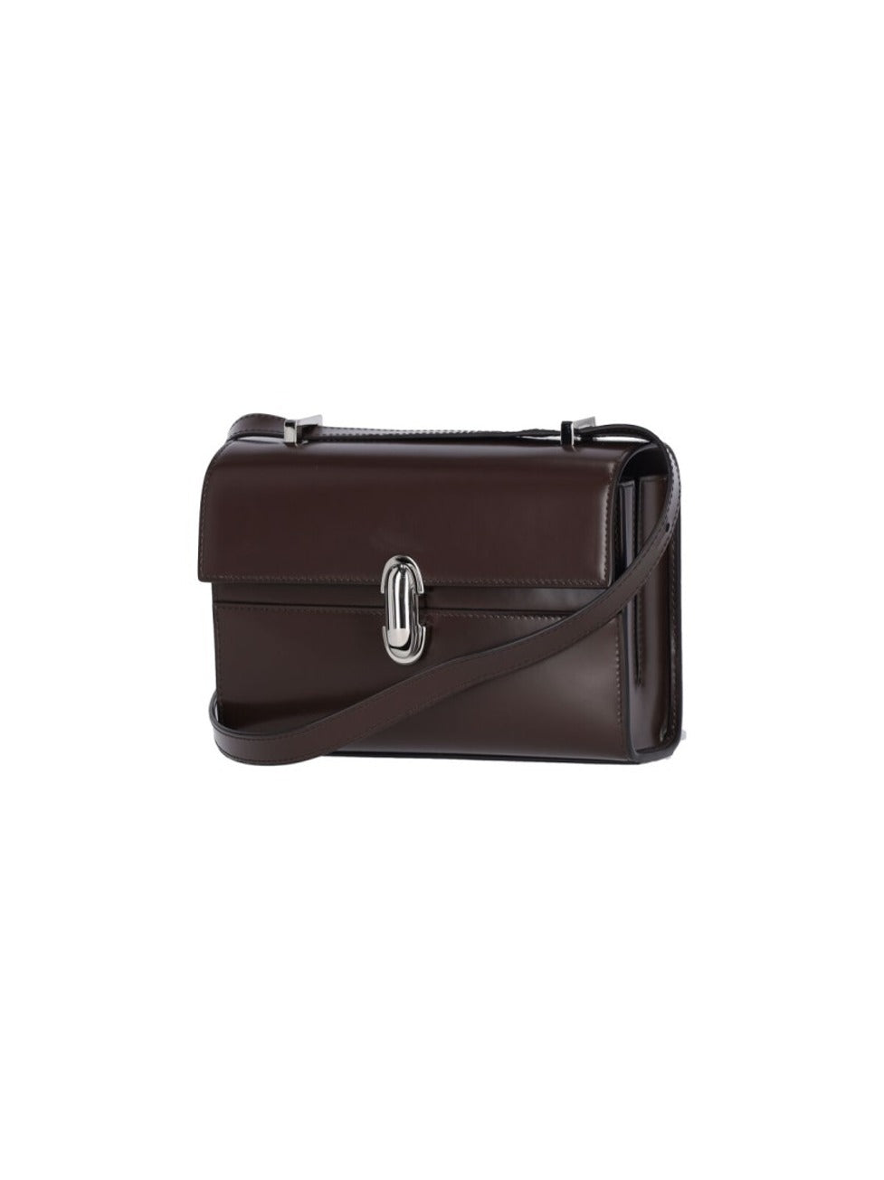 Crossbody Bag In Dark Brown Hammered Leather