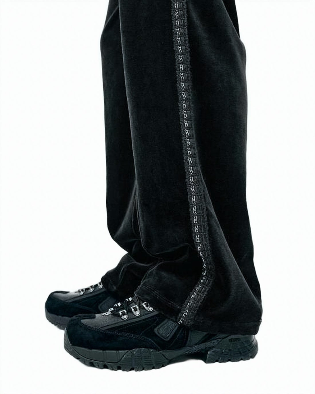 Relaxed Fit Velvety Texture Pants