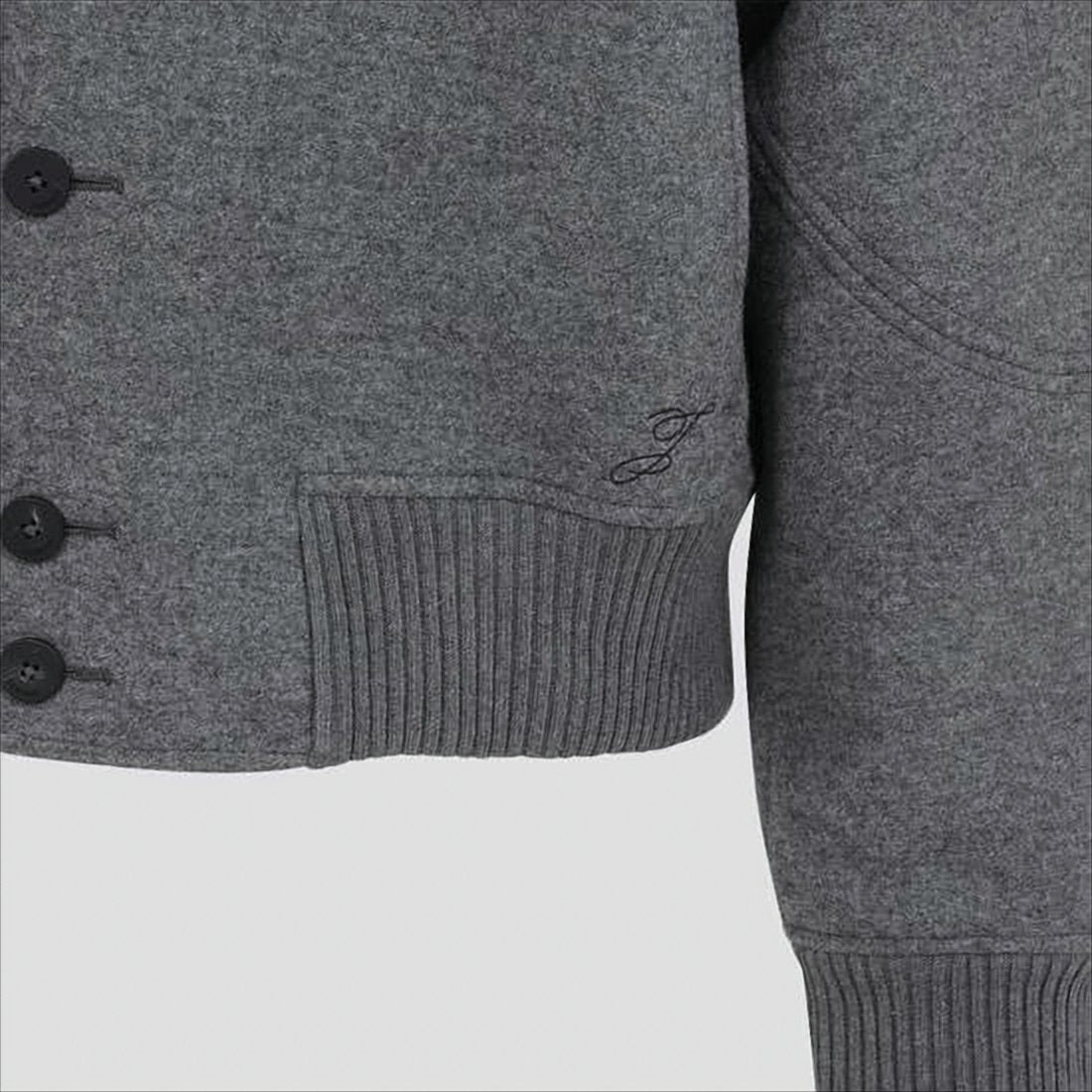 Button-Up Grey Wool Blend Jacket