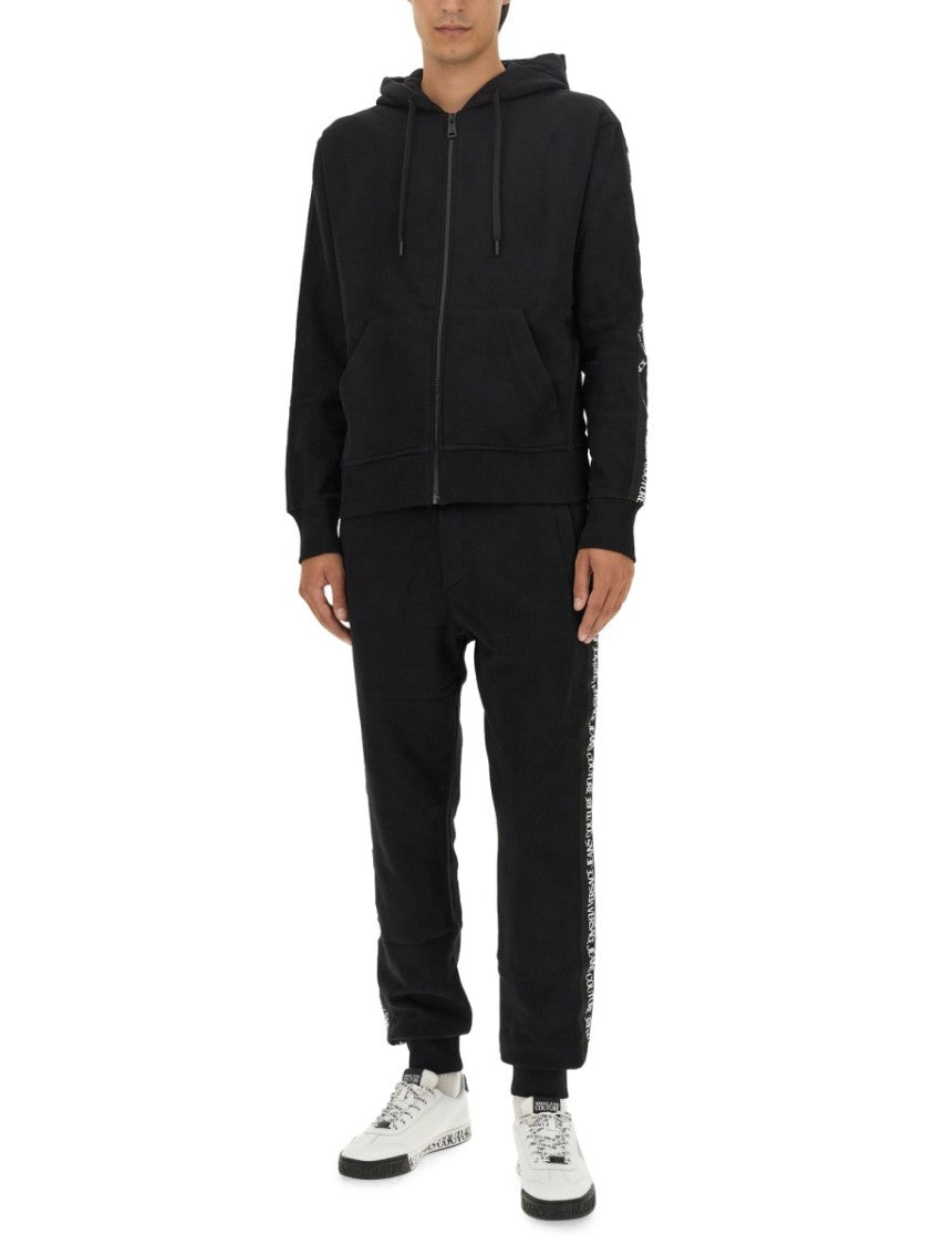 Full-Zip Hoodie With Adjustable Drawstrings And Subtle Branding