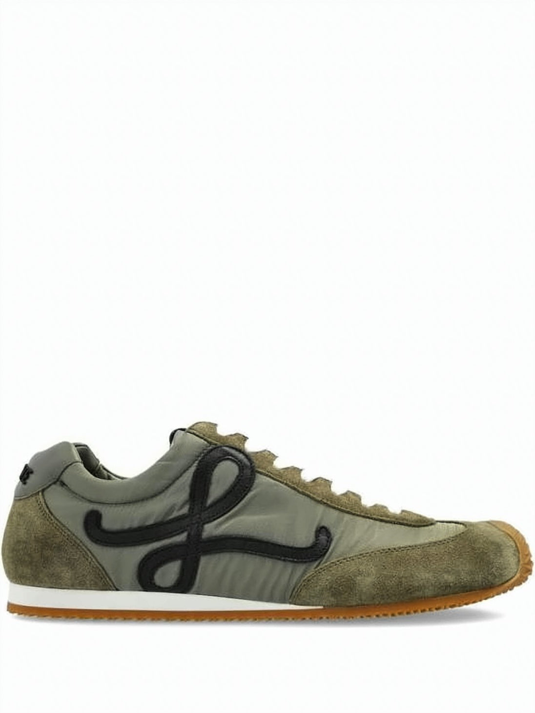 Low-Profile Calfskin and Nylon Sneakers