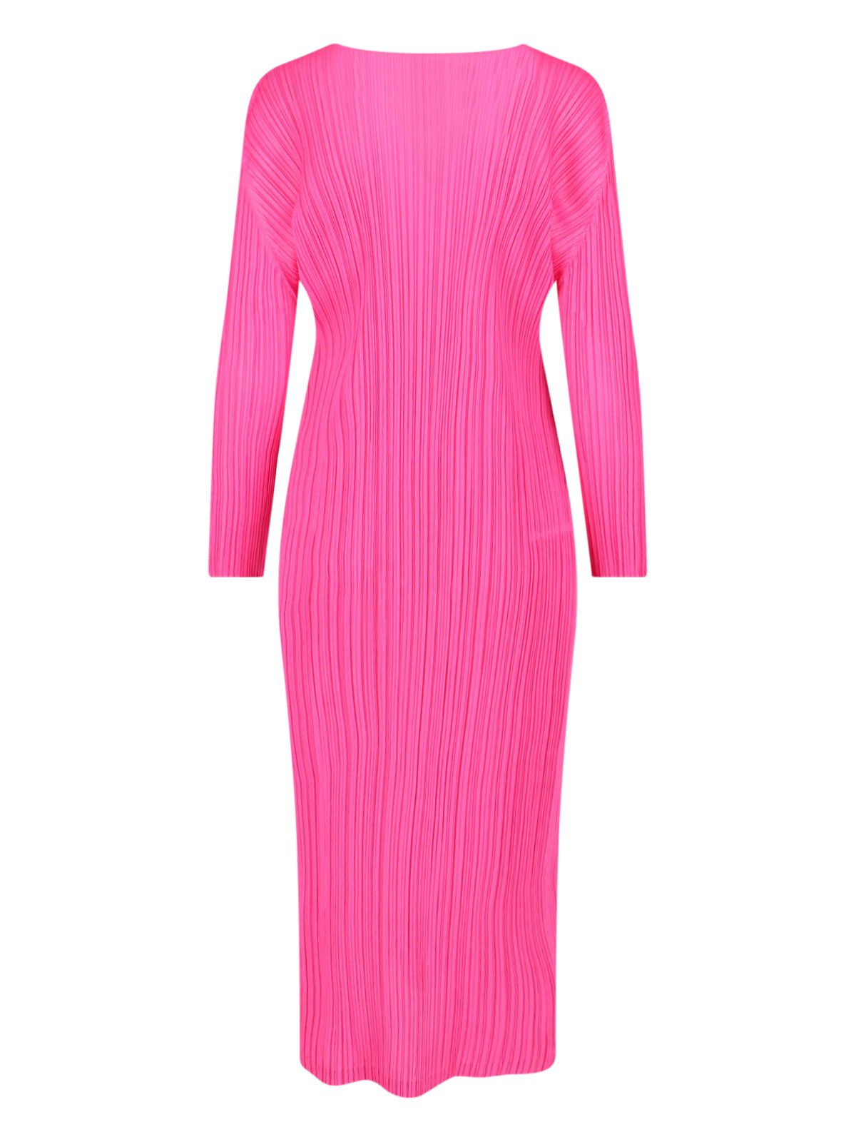Pink Pleated Midi Dress