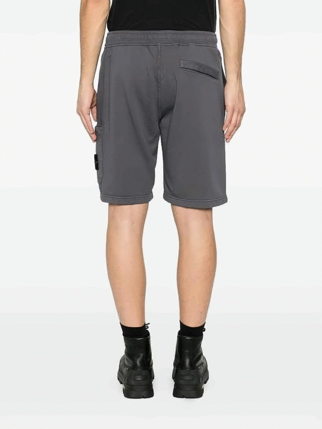 Relaxed-Fit Grey Cotton Shorts