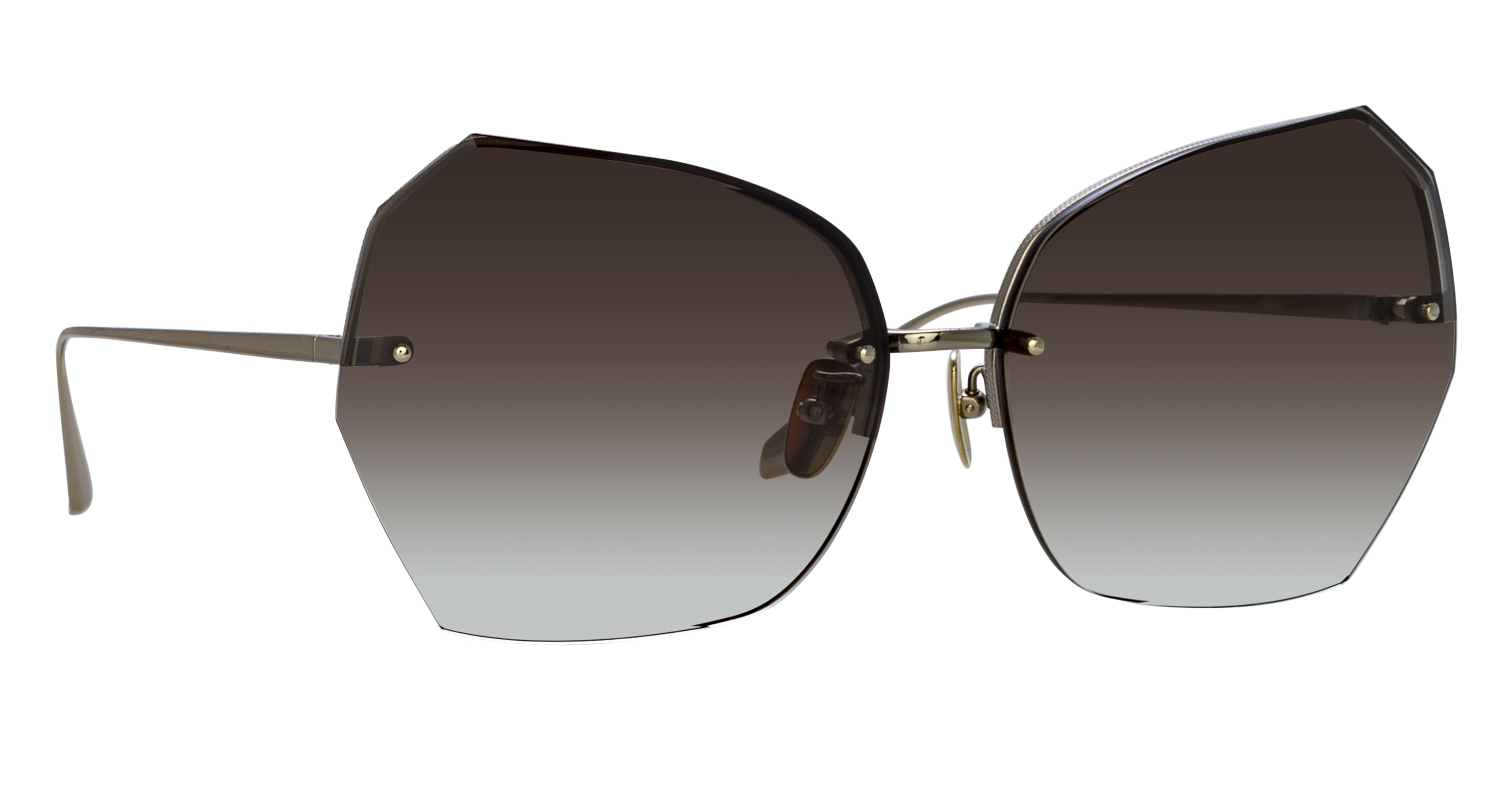 Lfl Oversized Geometric Sunglasses with Minimalistic Titanium Frame