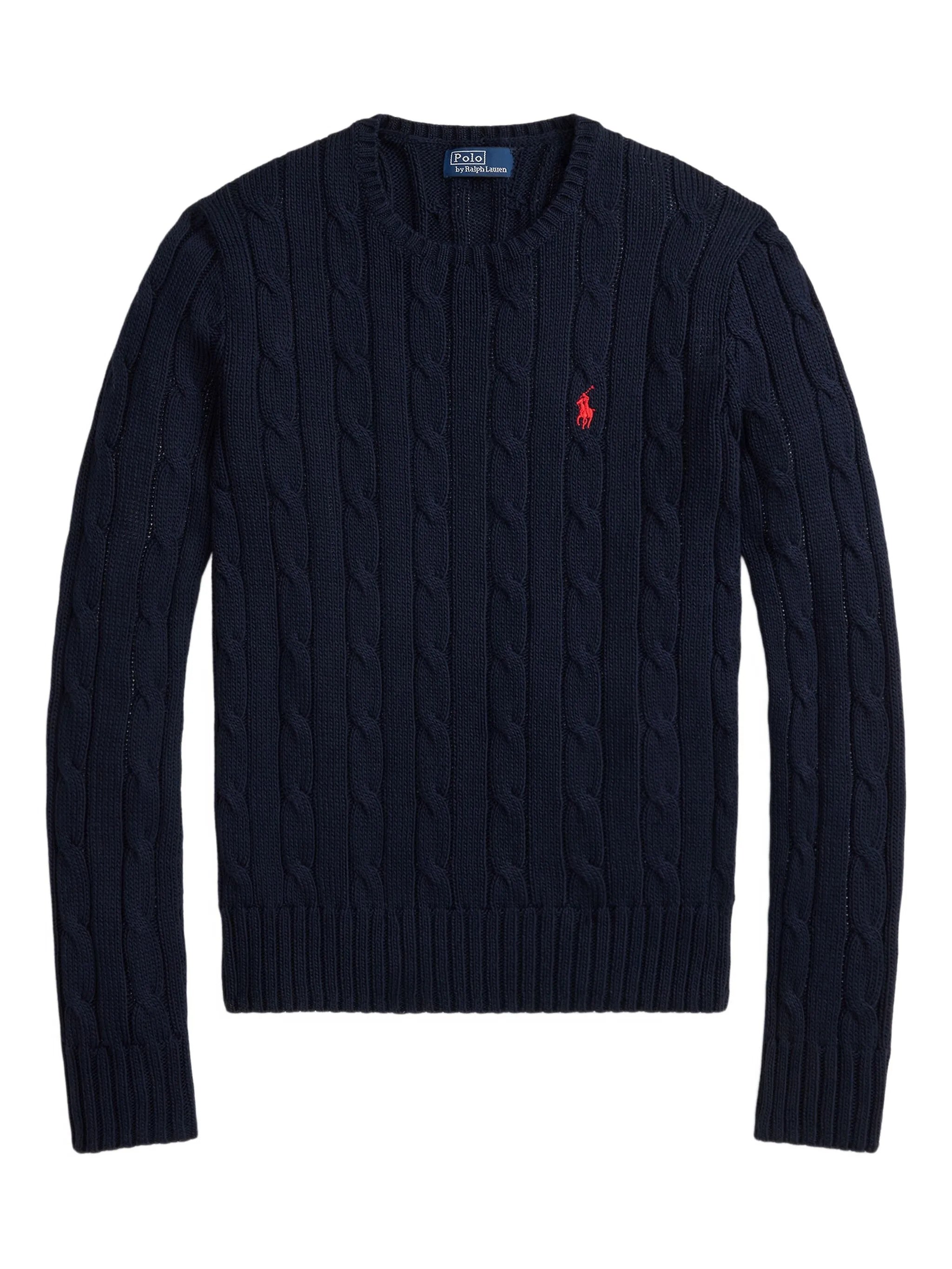 Blue Julianna Pullover Cable Knit Sweater
