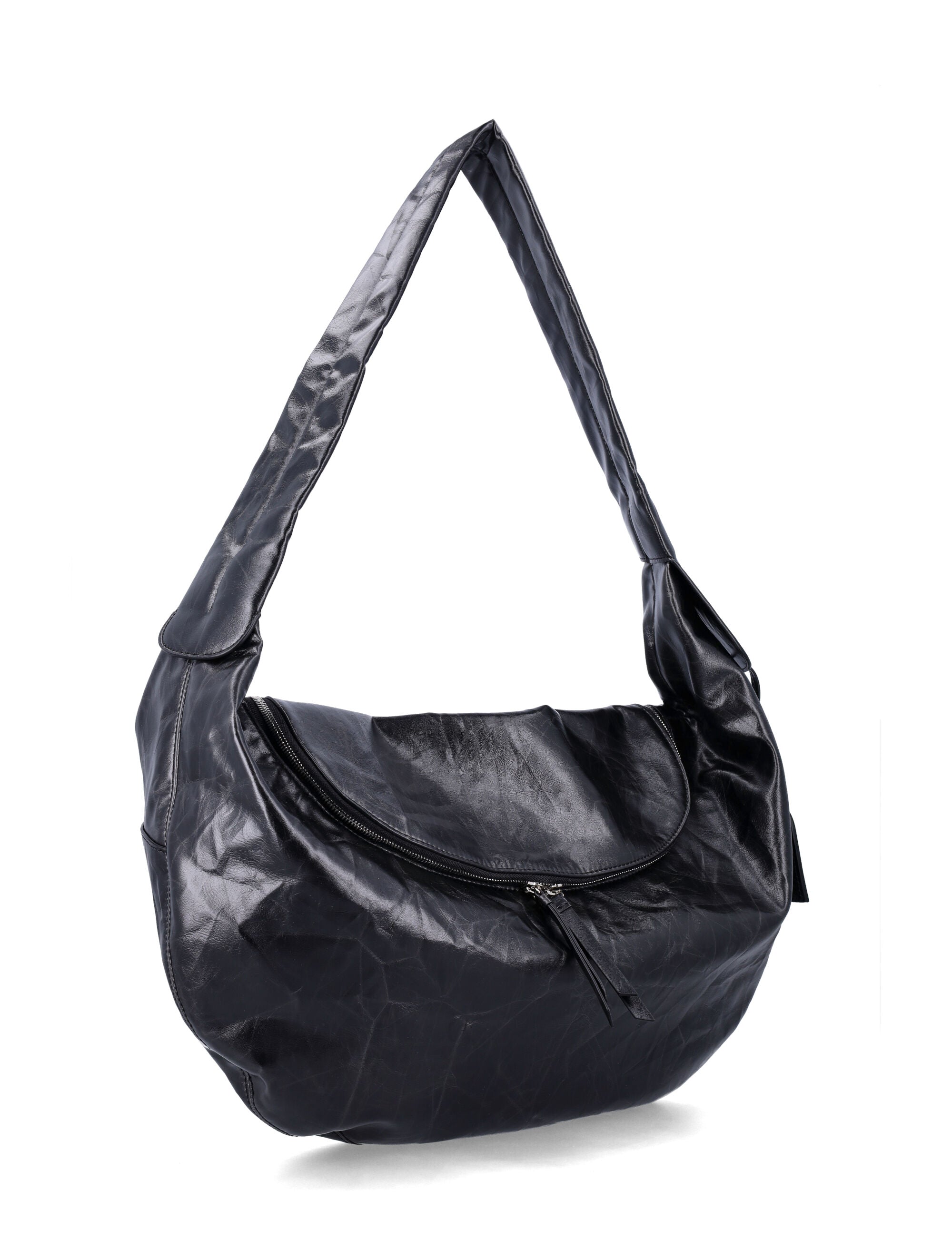 Leather Hobo Bag With Zip