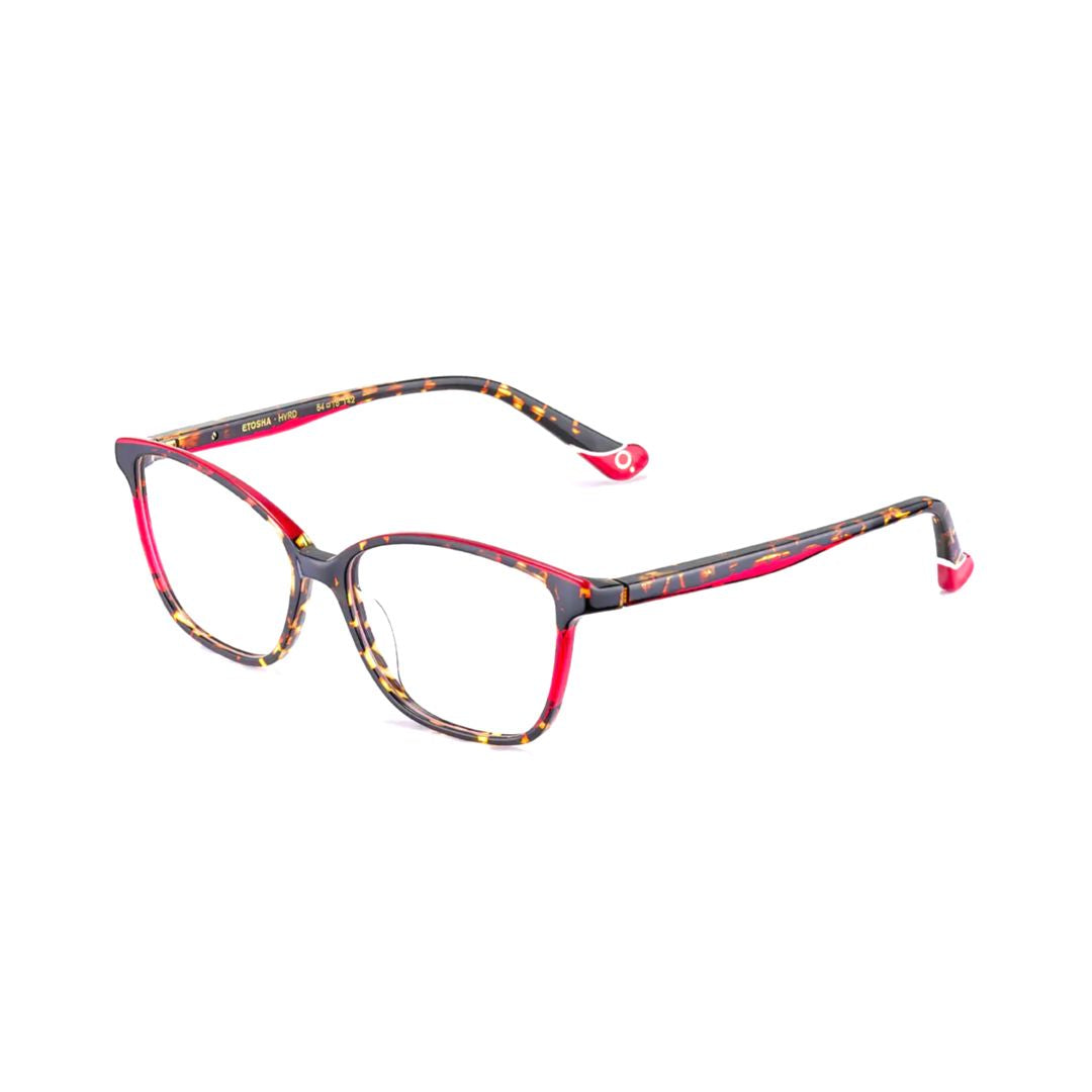 Etosha Cat-Eye Tortoiseshell Eyeglasses with Bold Red Accents