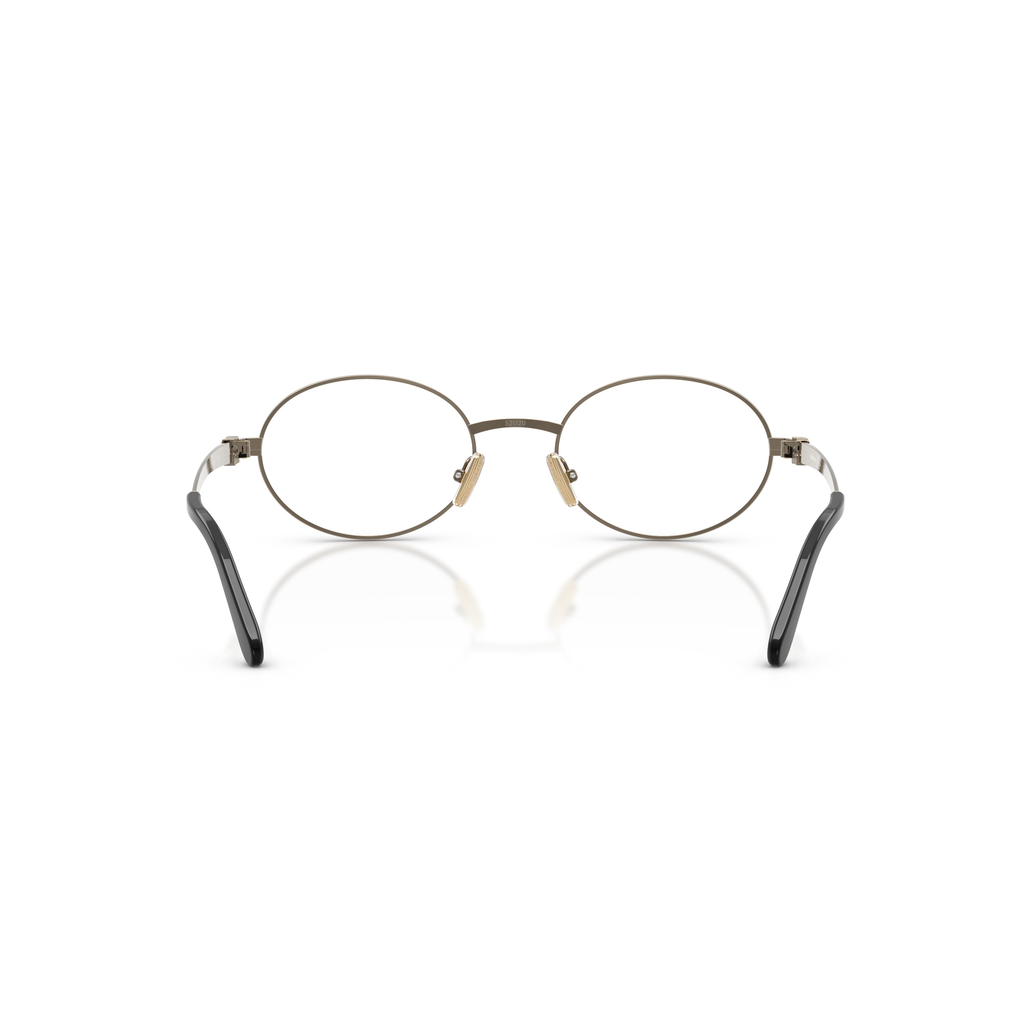 0mu 50zv Oval Gold Metal Frame Eyeglasses
