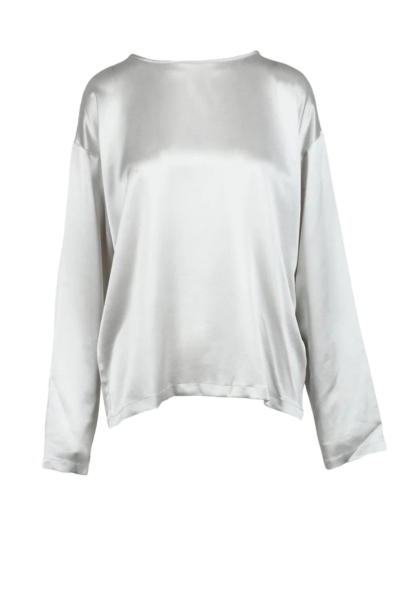Silk Blouse - Light Grey