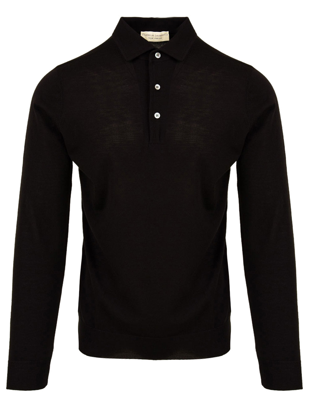 Long-Sleeve Polo Shirt In Wool
