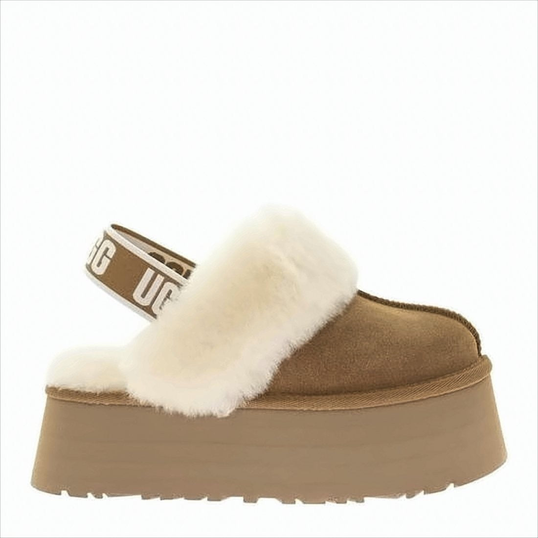 Chunky Platform Mule Slippers with Plush Lining
