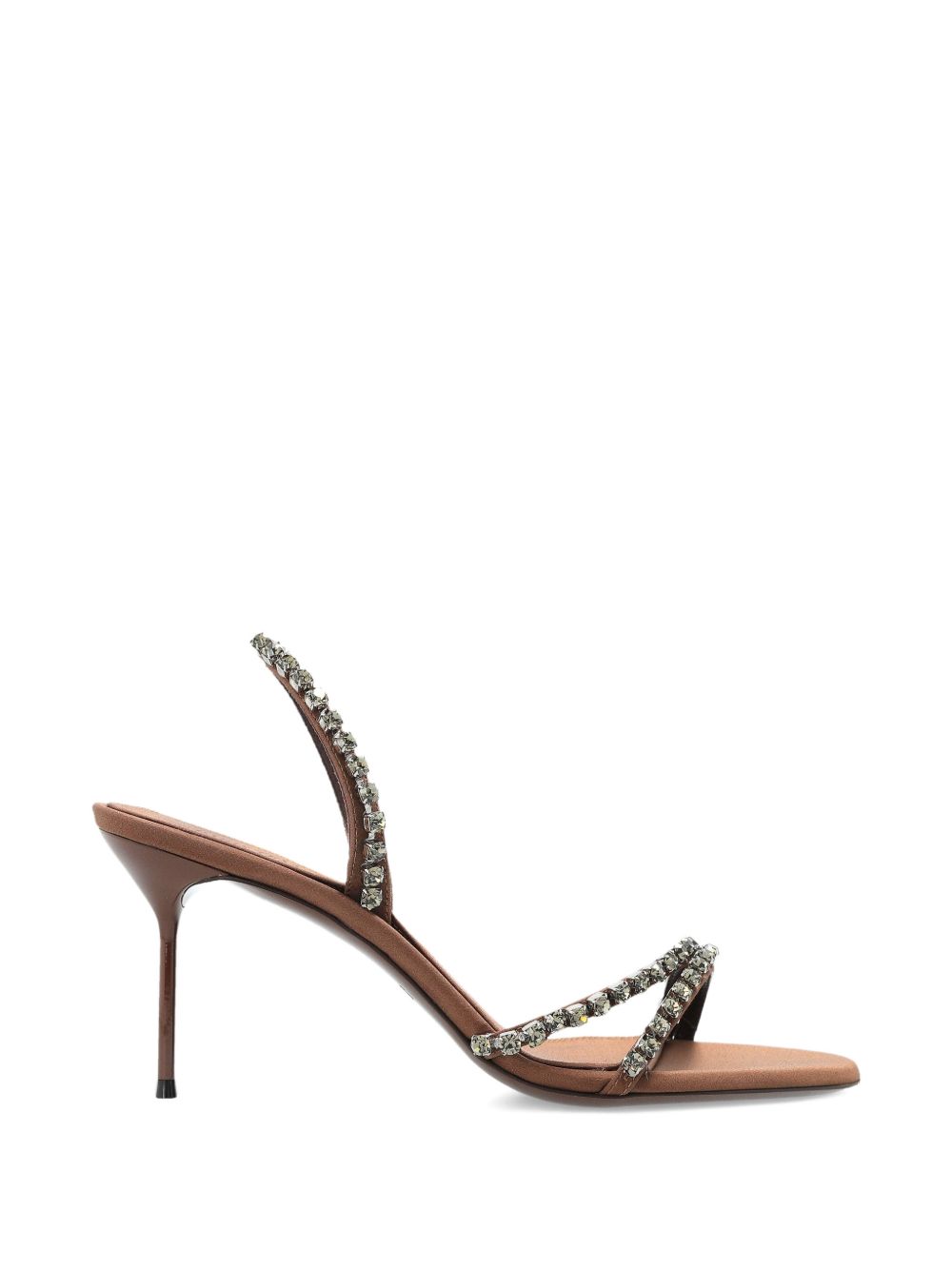 Rhinestone-Embellished Silk And Nylon Sandals