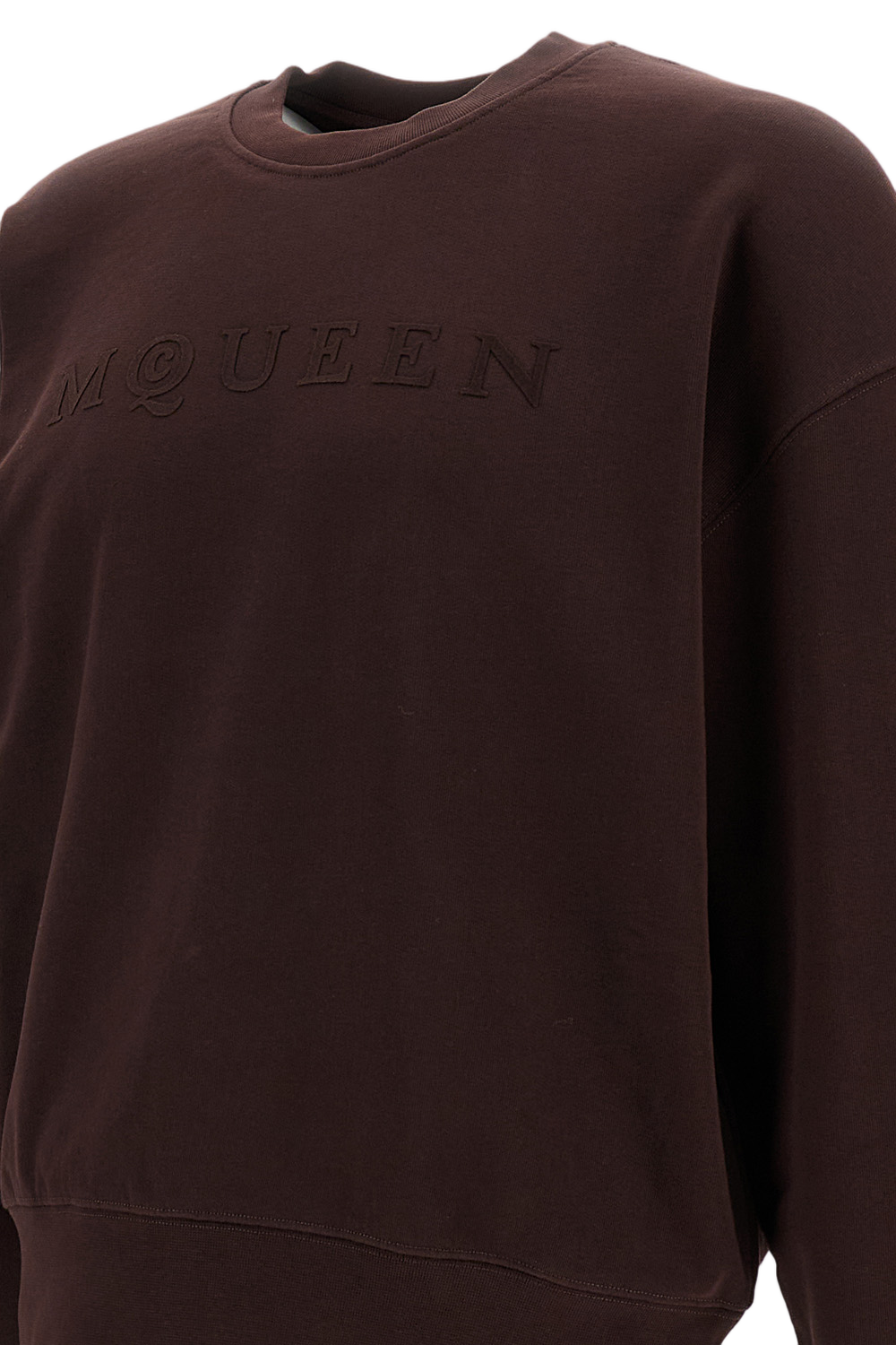 Cotton Crew-Neck Sweatshirt With Ribbed Detailing