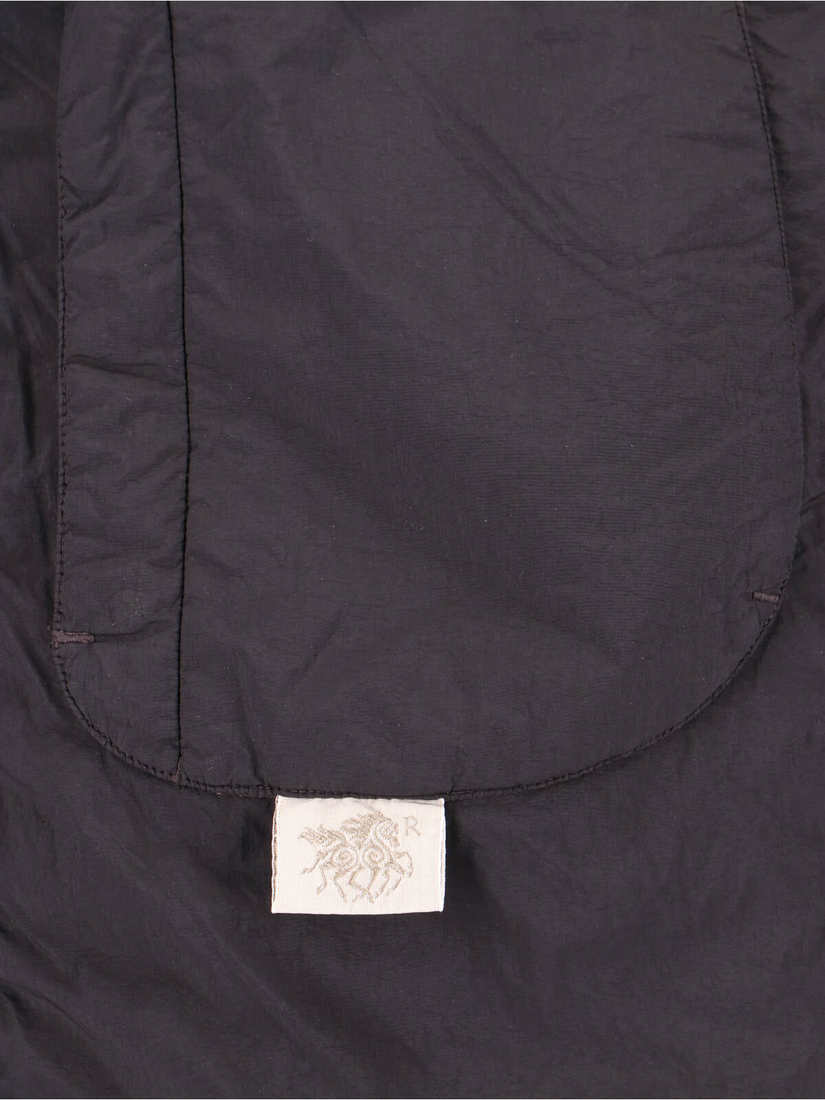 Black Purs Hooded Zip Fabric Jacket