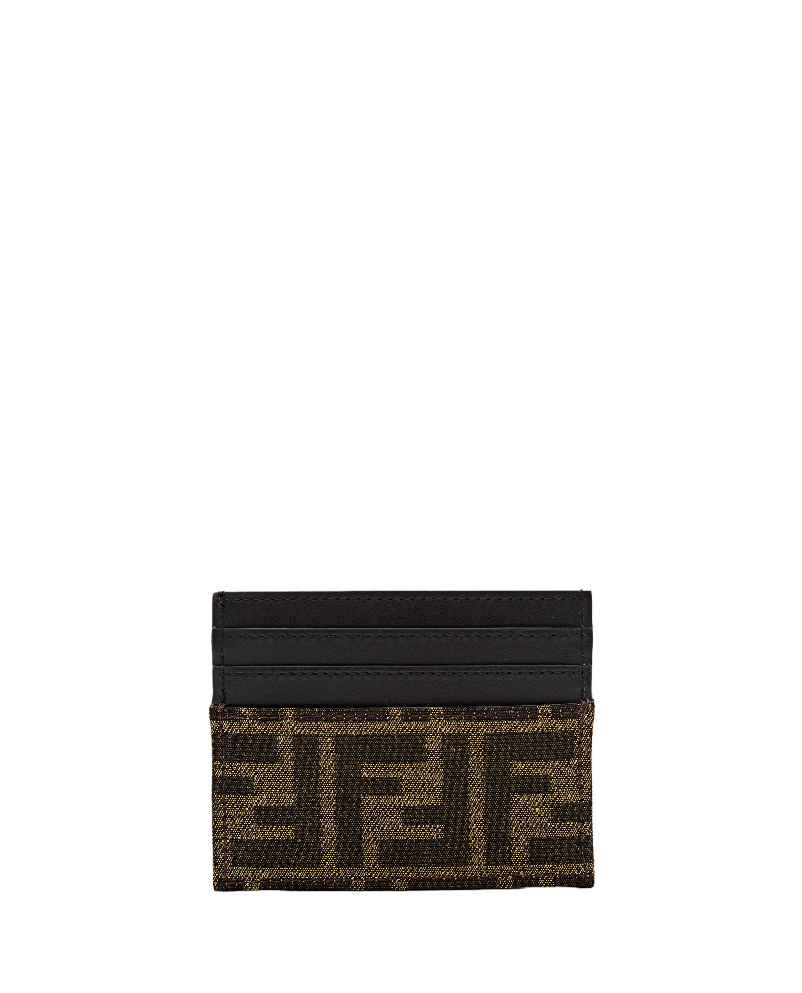 Jacquard Card Holder With Geometric Pattern