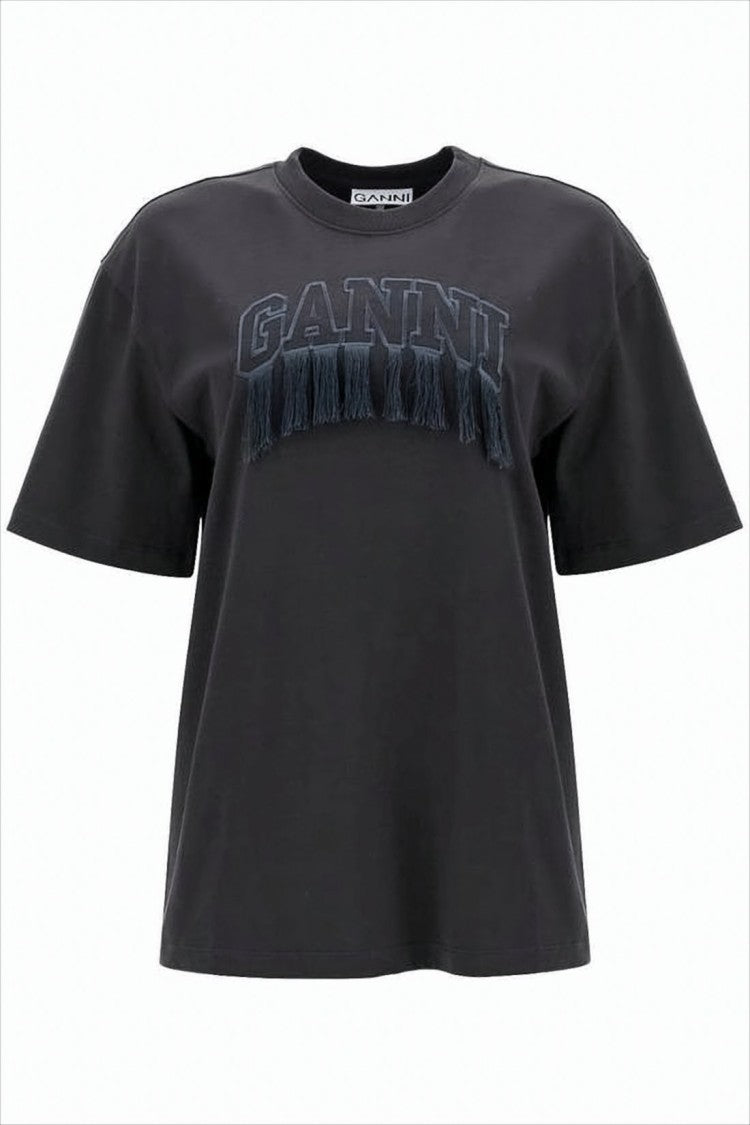 Relaxed Fit Short-Sleeve T-Shirt with Embroidered Logo