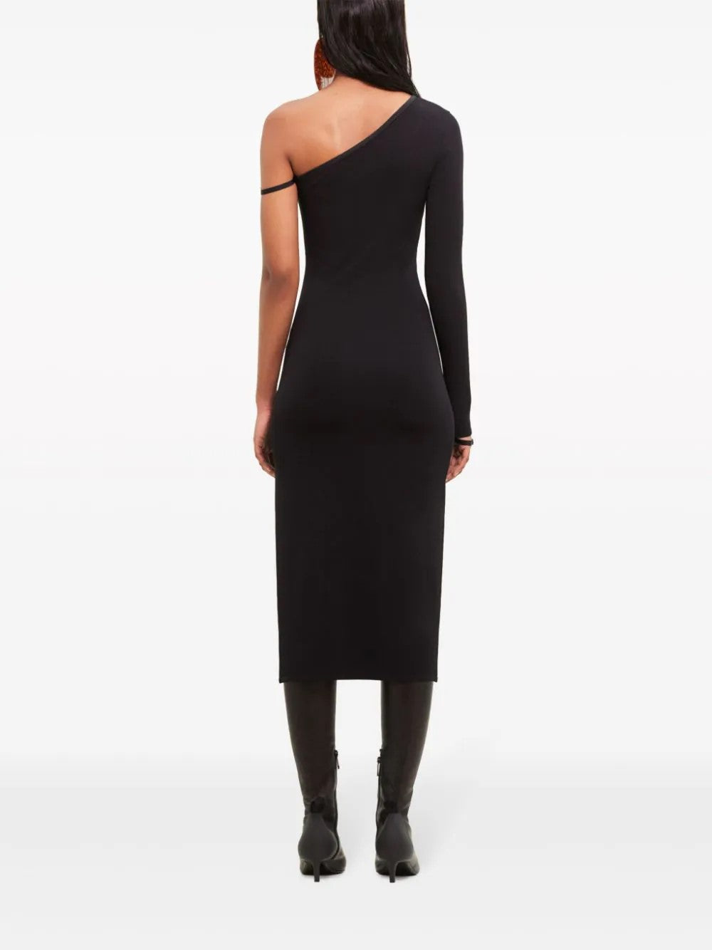 Asymmetrical Off-Shoulder Midi Dress