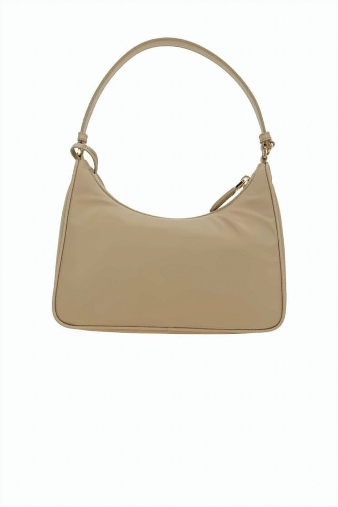 Smooth Rectangular Shoulder Bag with Triangular Logo Plaque