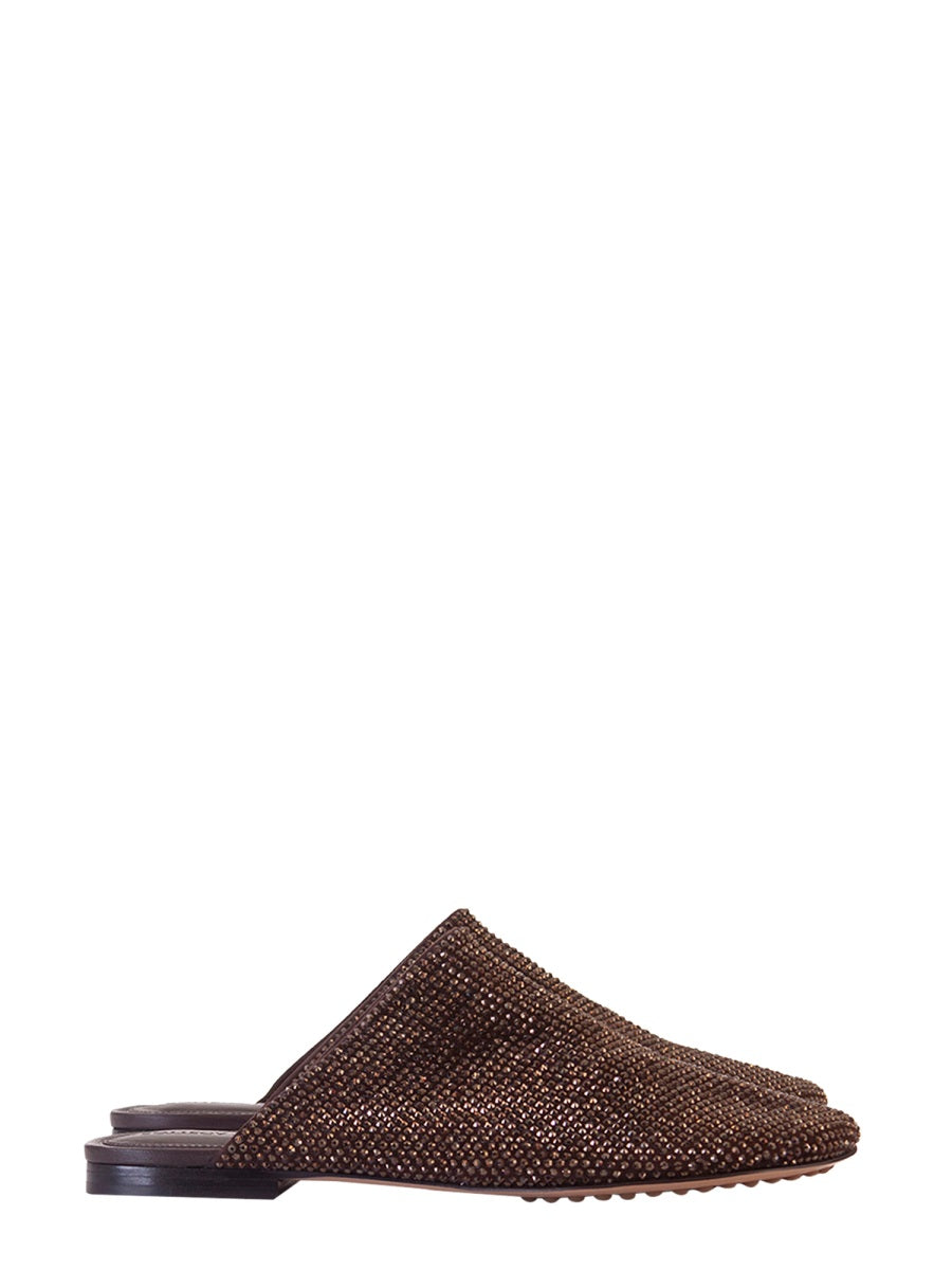 Rhinestone-Embellished Bottega Veneta Slippers