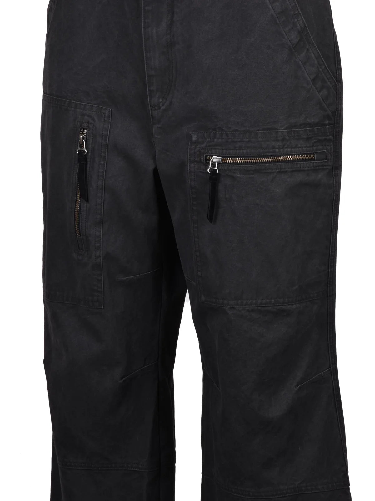 Straight-Leg Trousers with Zippered Pockets
