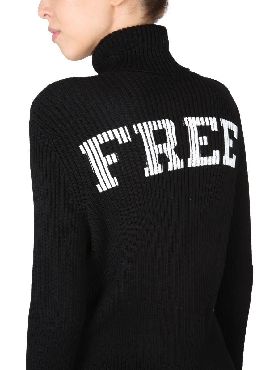Textured Knit Turtleneck with High Collared Elegance