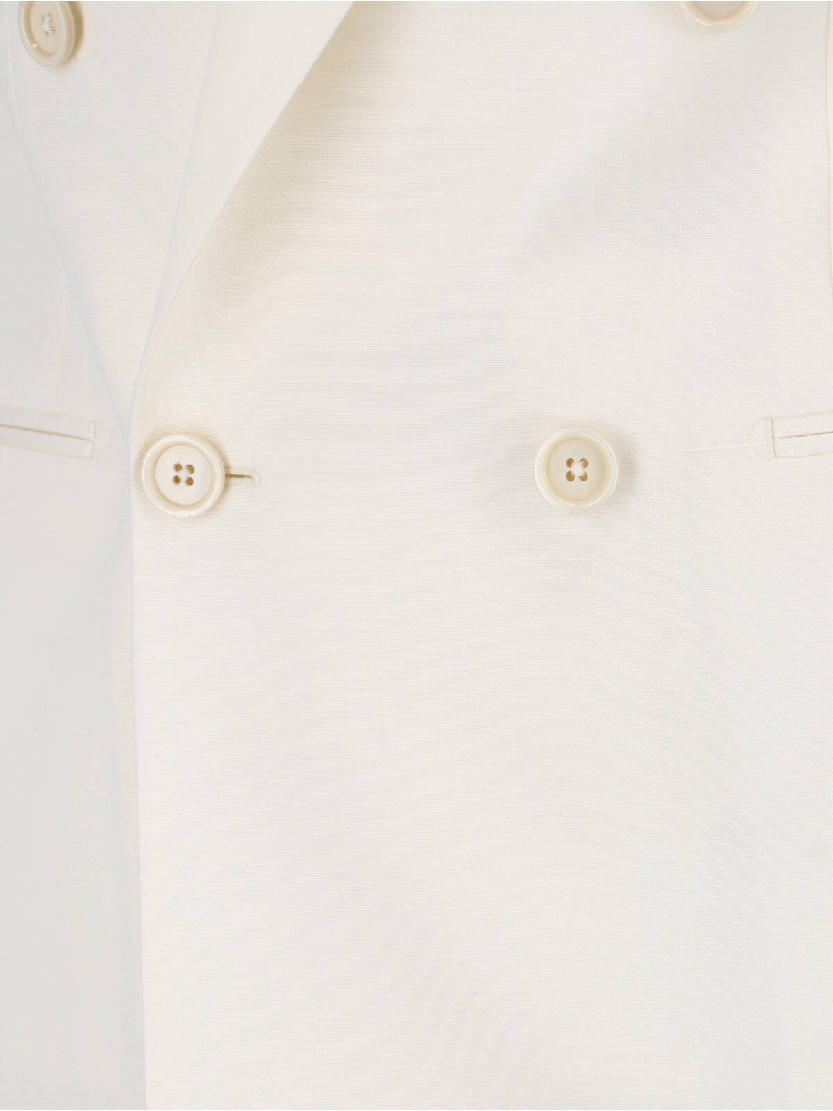 Double-Breasted White Jacket