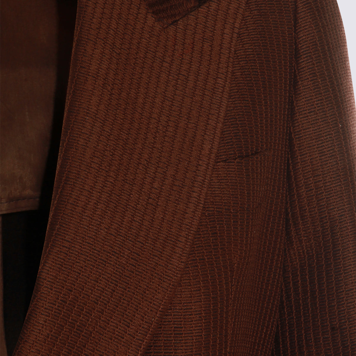 Double-Breasted Tailored Jacket With Textured Finish