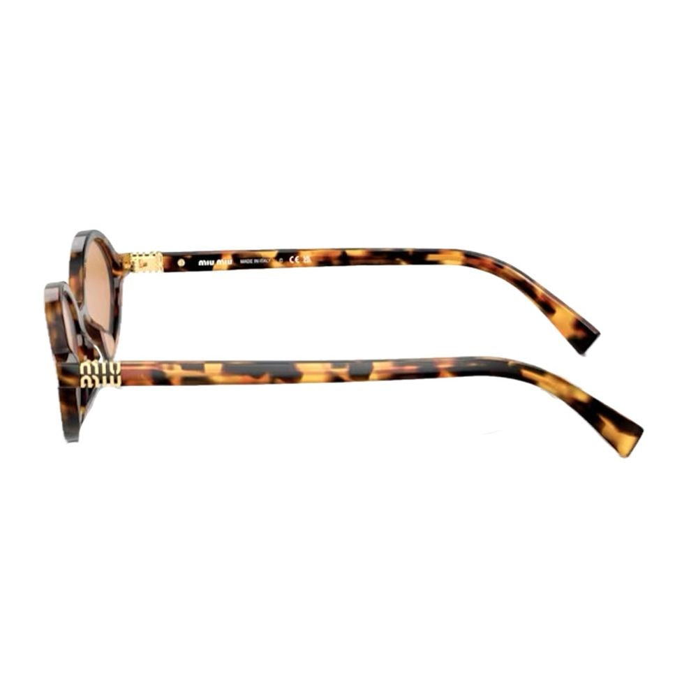 0Mu 04Zs Miu Miu Oval Tortoiseshell Sunglasses