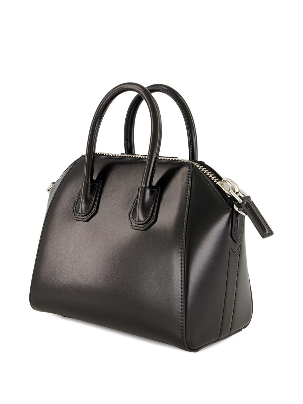Box-Shaped Calf Leather Handbag With Detachable Shoulder Strap