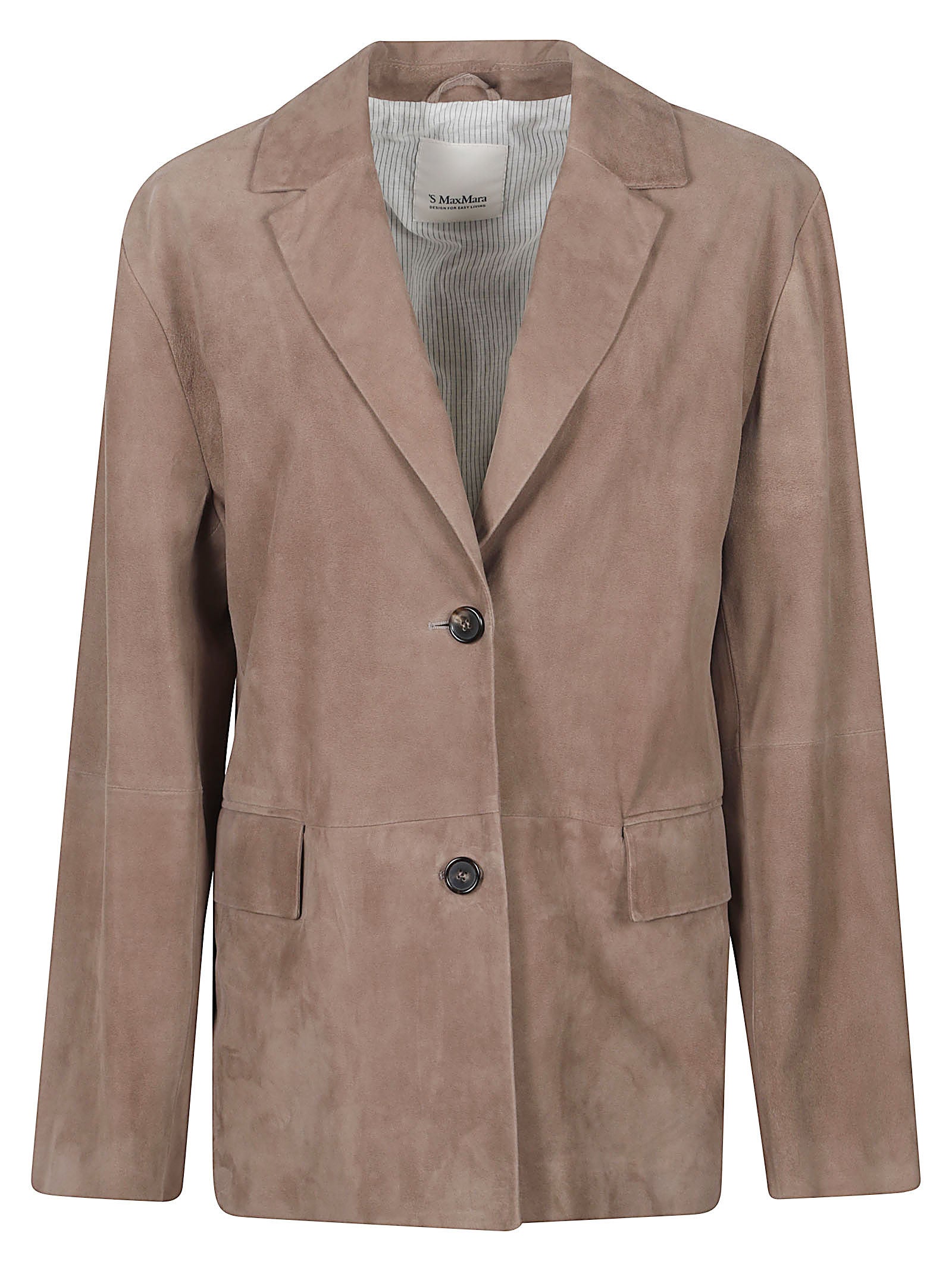Suede Jacket with Classic Lapel