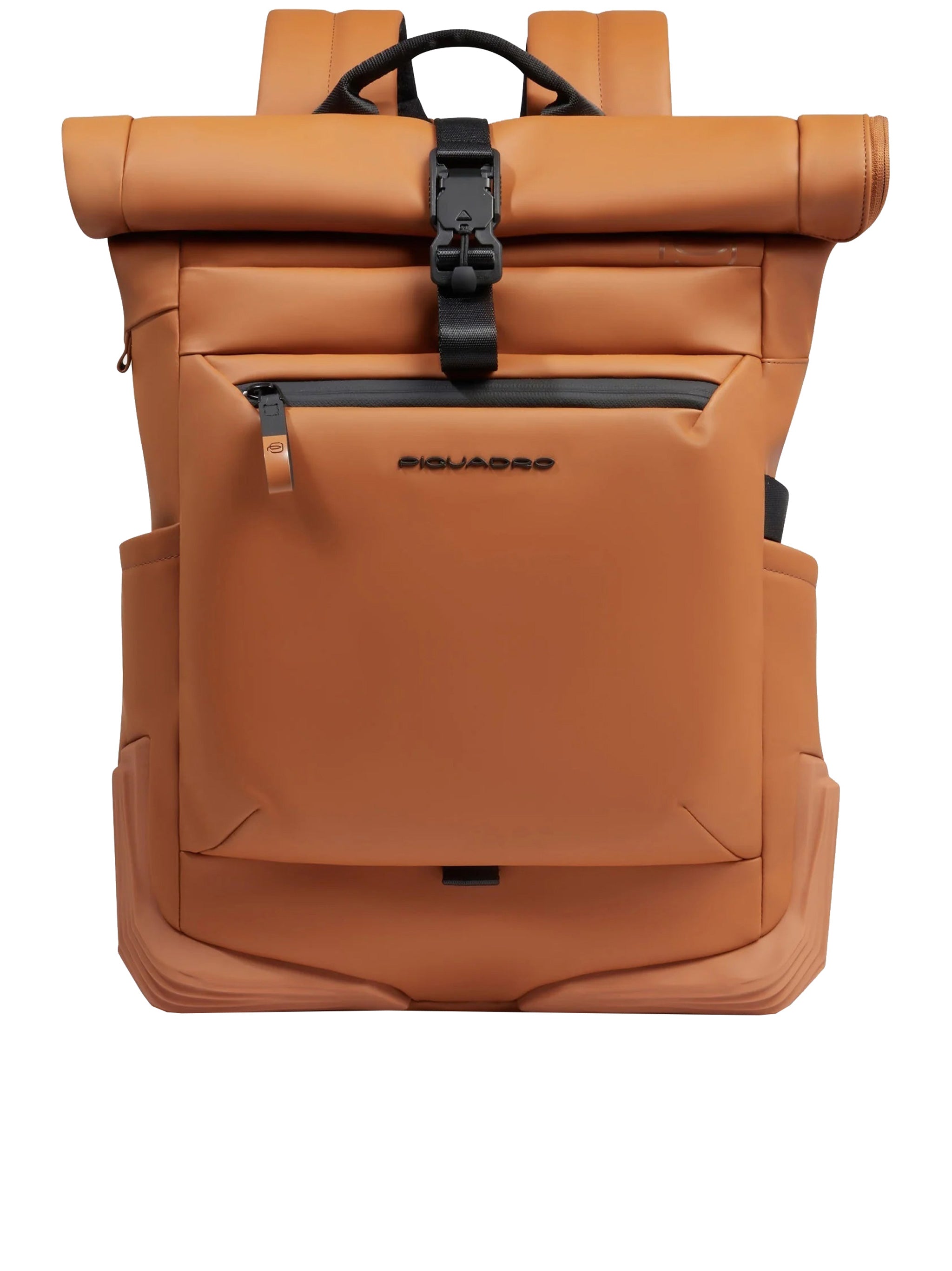 Warm Tan Zaino Roll-Top Polyurethane/Polyester Backpack