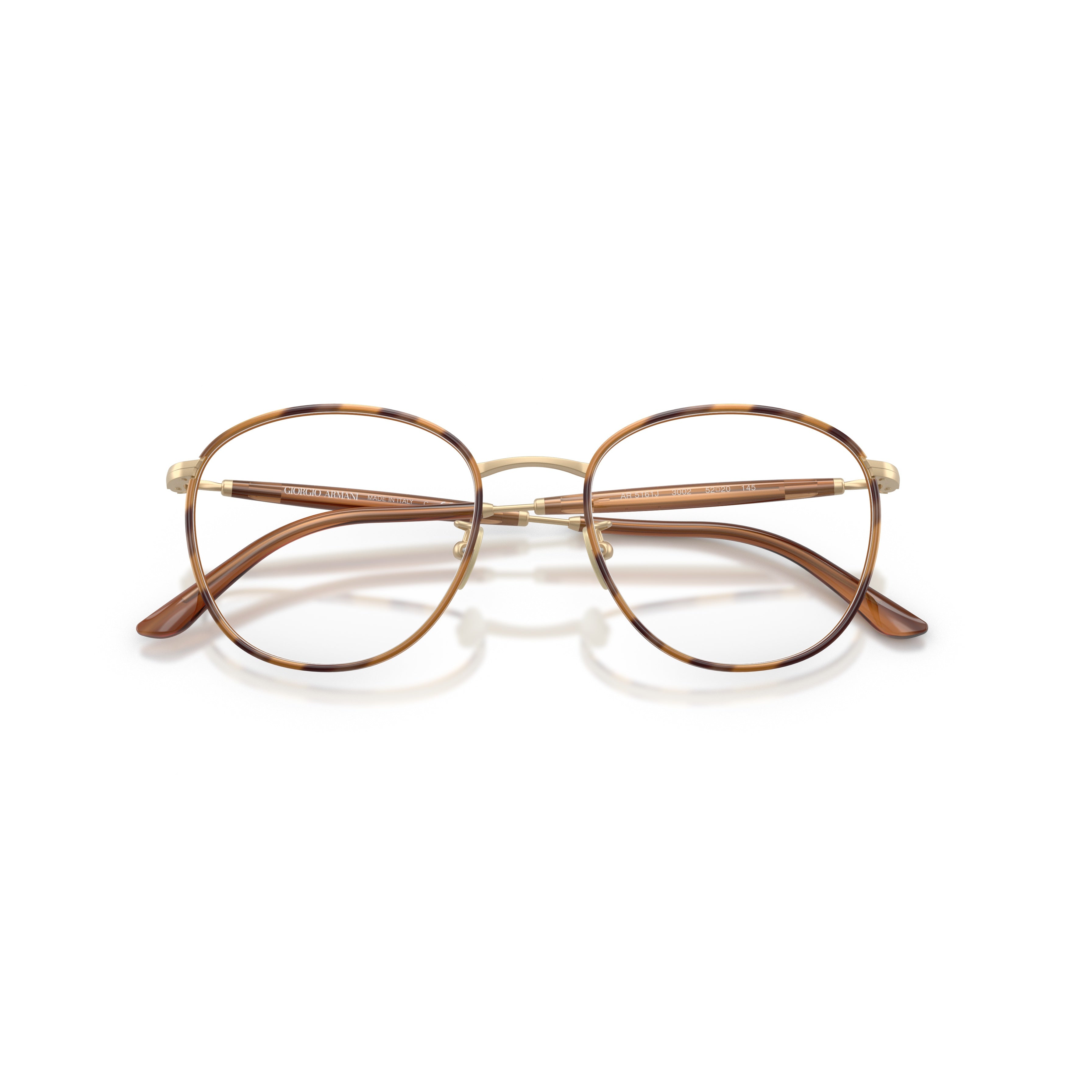0ar5161j Round Frame Eyeglasses with Tortoiseshell Accents