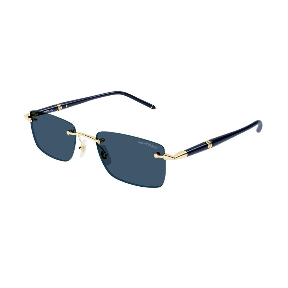 Mb0344S Linea Meisterstück Openwork Rectangular Sunglasses