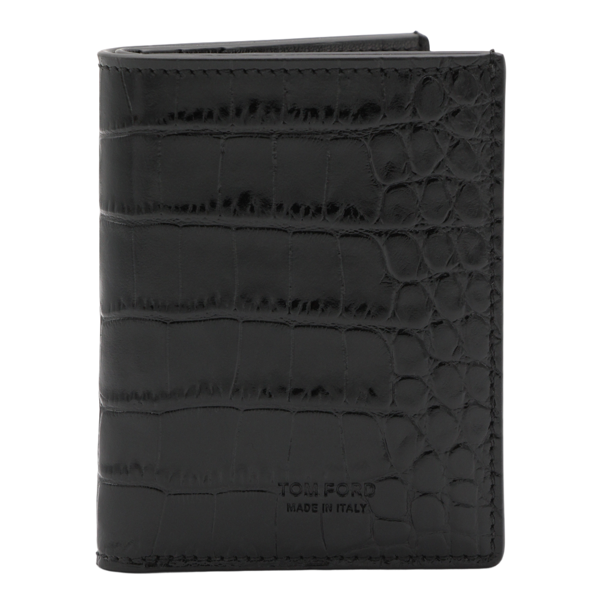 Textured Crocodile Pattern Bifold Wallet