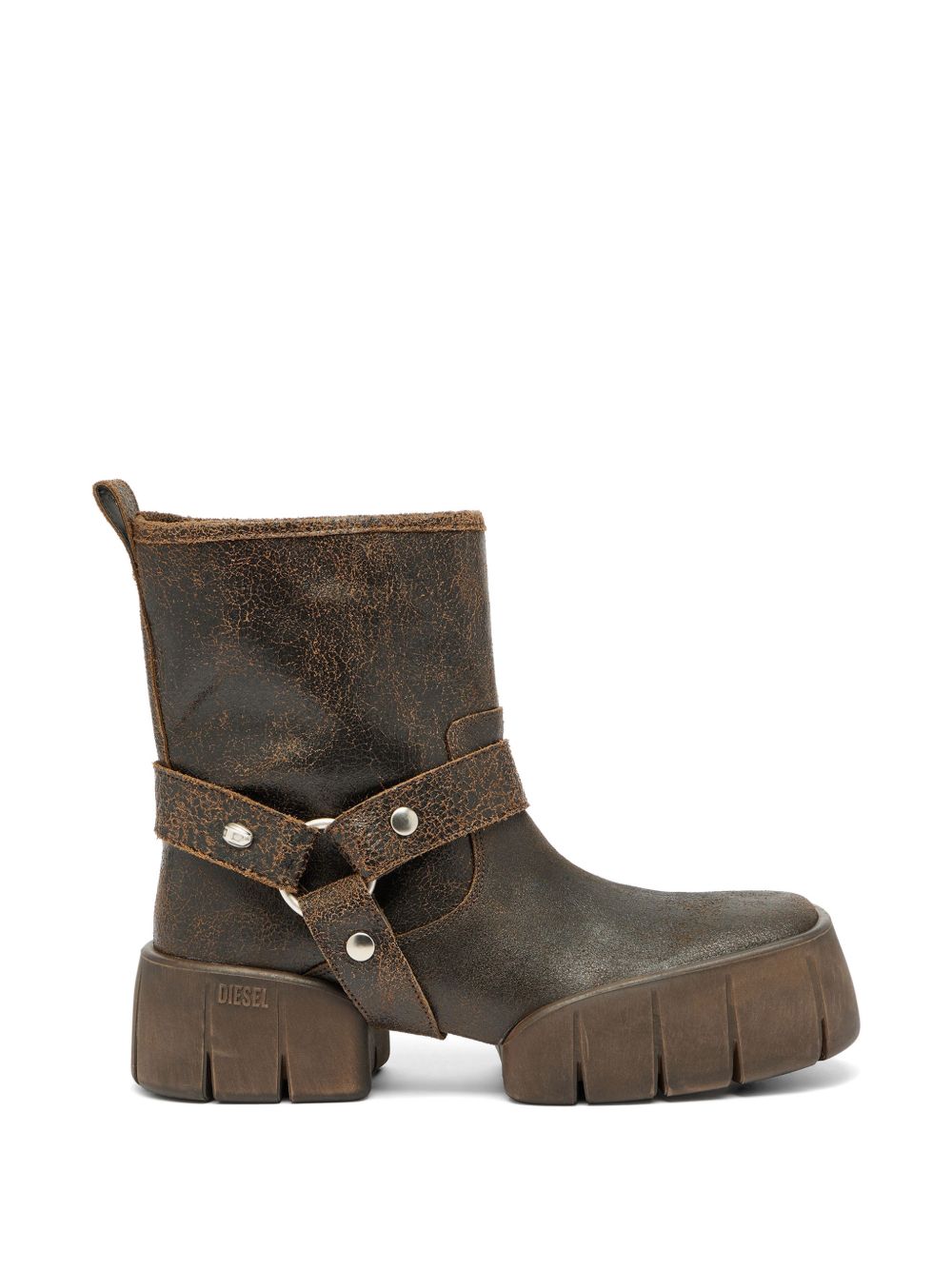 Ankle Boots With Distressed Leather