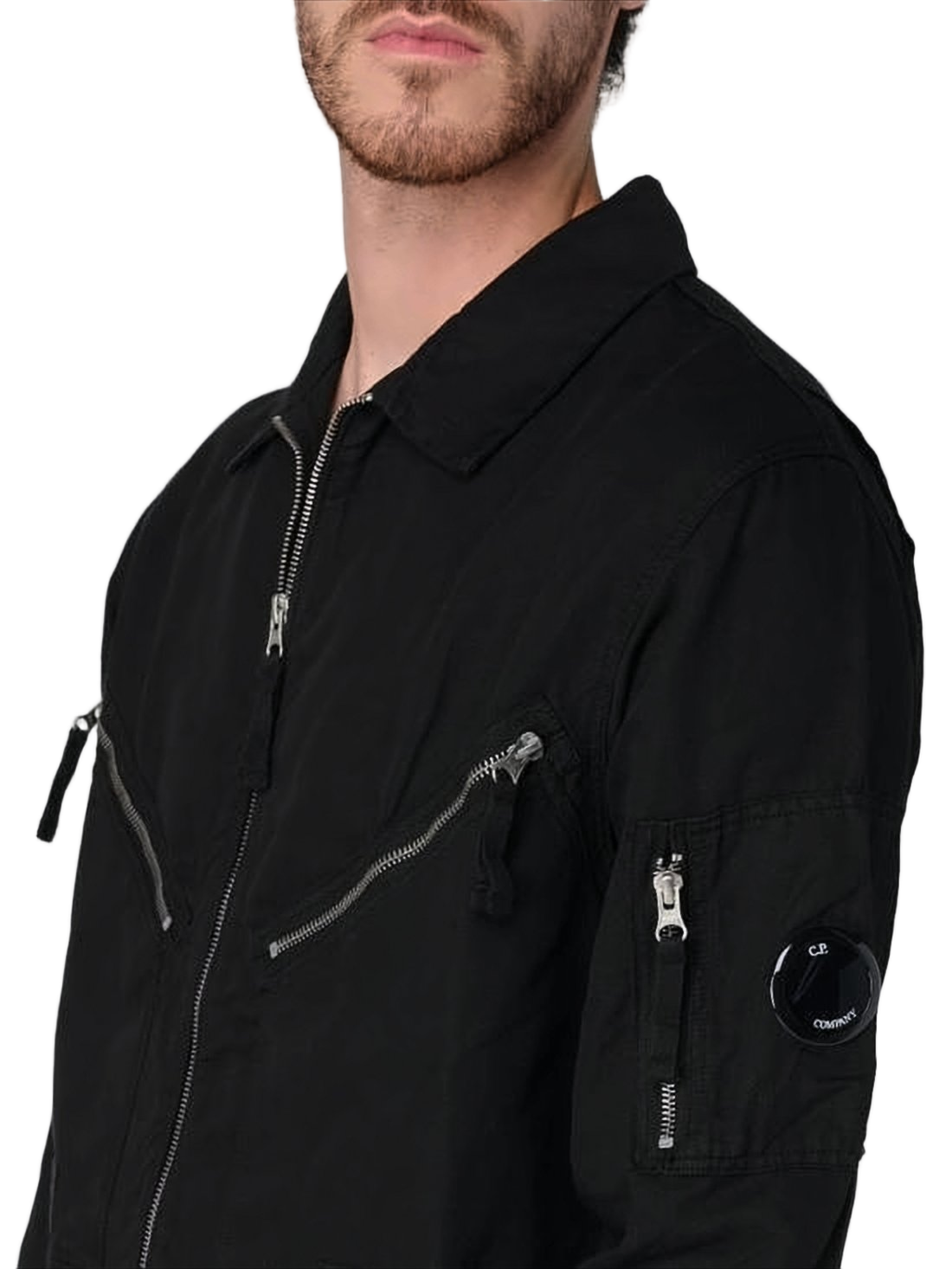 Minimalist Black Zippered Jacket